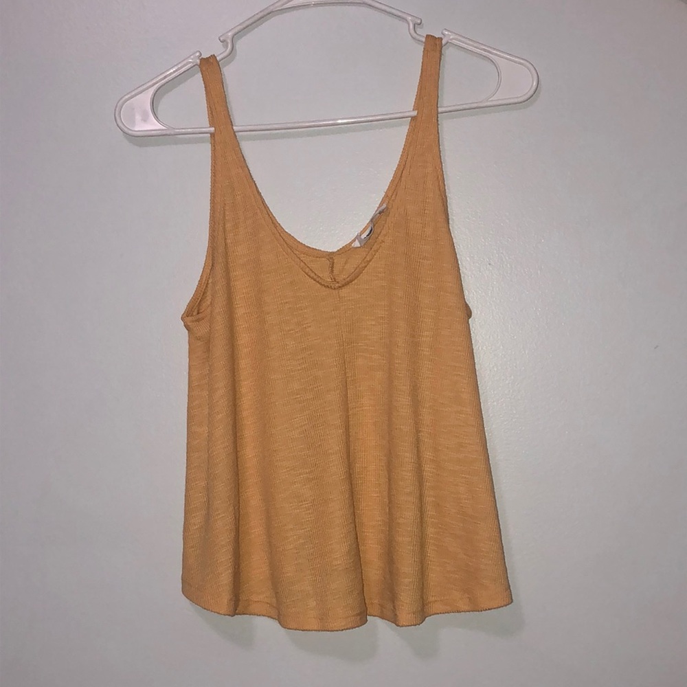 yellow tank top